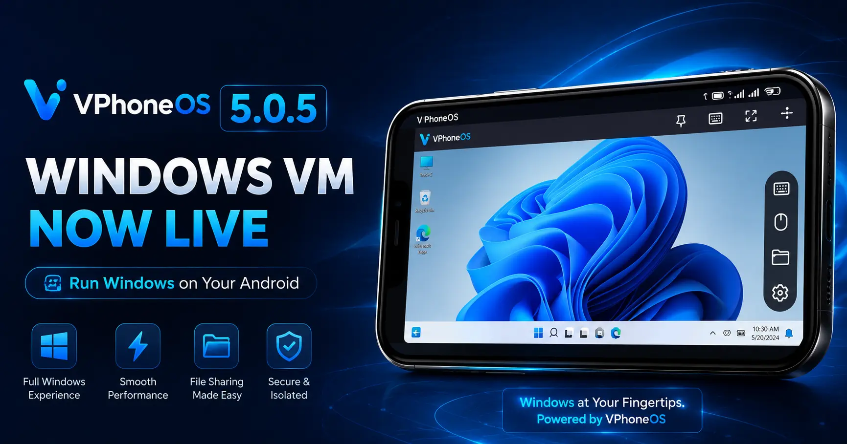VPhoneOS 5.0.5 update brings Windows virtual machine support to Android